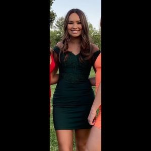 Forest Green Cocktail Dress